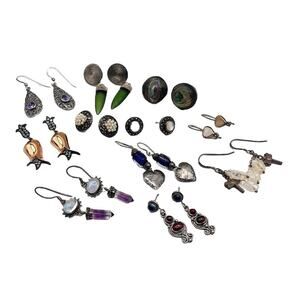 Lot Of Sterling Silver 925 Earrings For Craft Jewelry Making ASIS